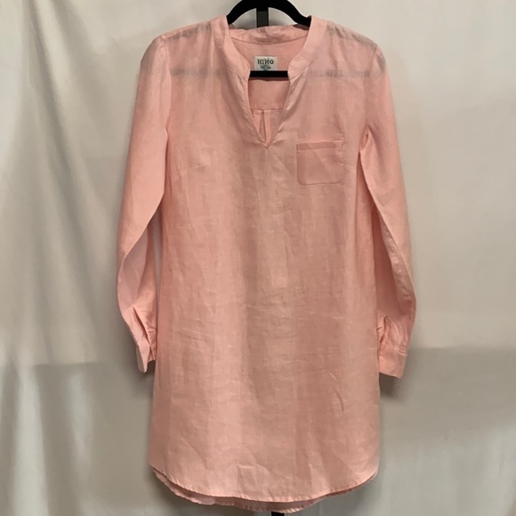 HIHO Bananakeet Linen Tunic Dress Pink Size XS - Picture 1 of 11